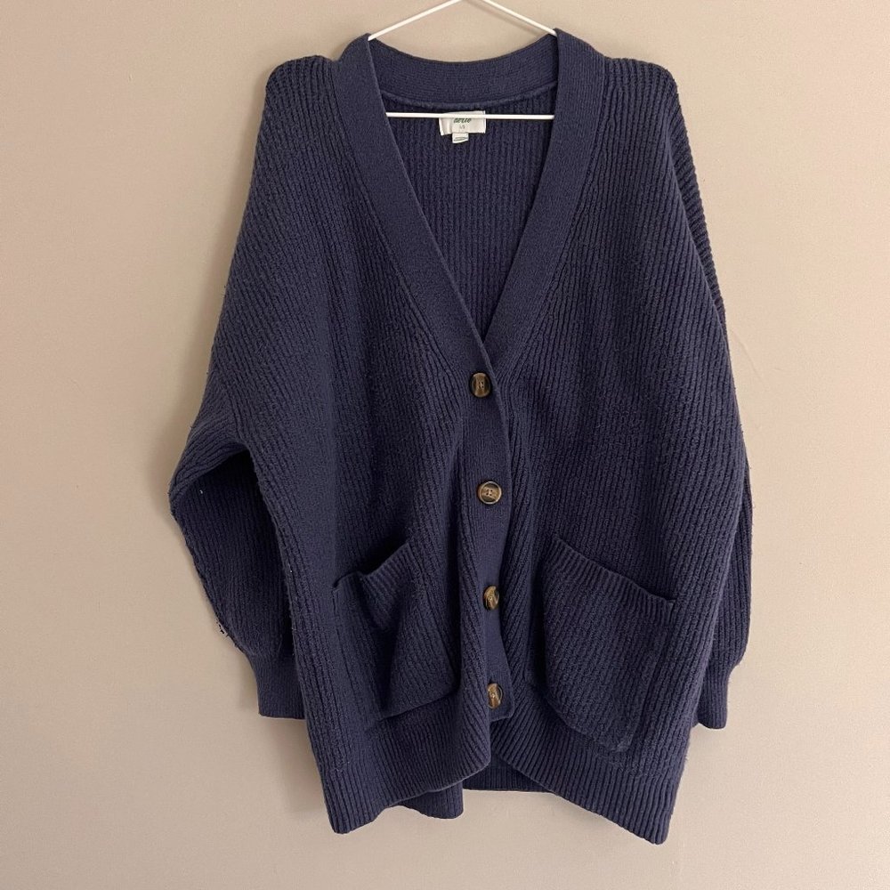 Aerie Slouchy Blue Cardigan w/ Buttons